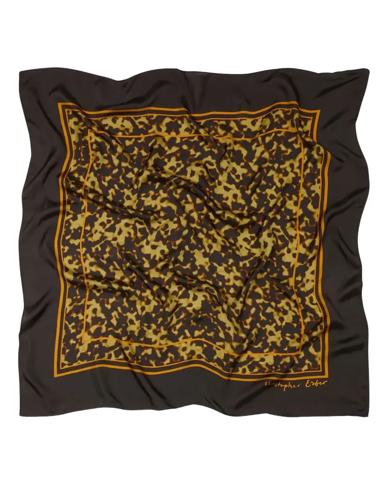 Christopher Esber Seidenschal mit Borten - Braun Braun