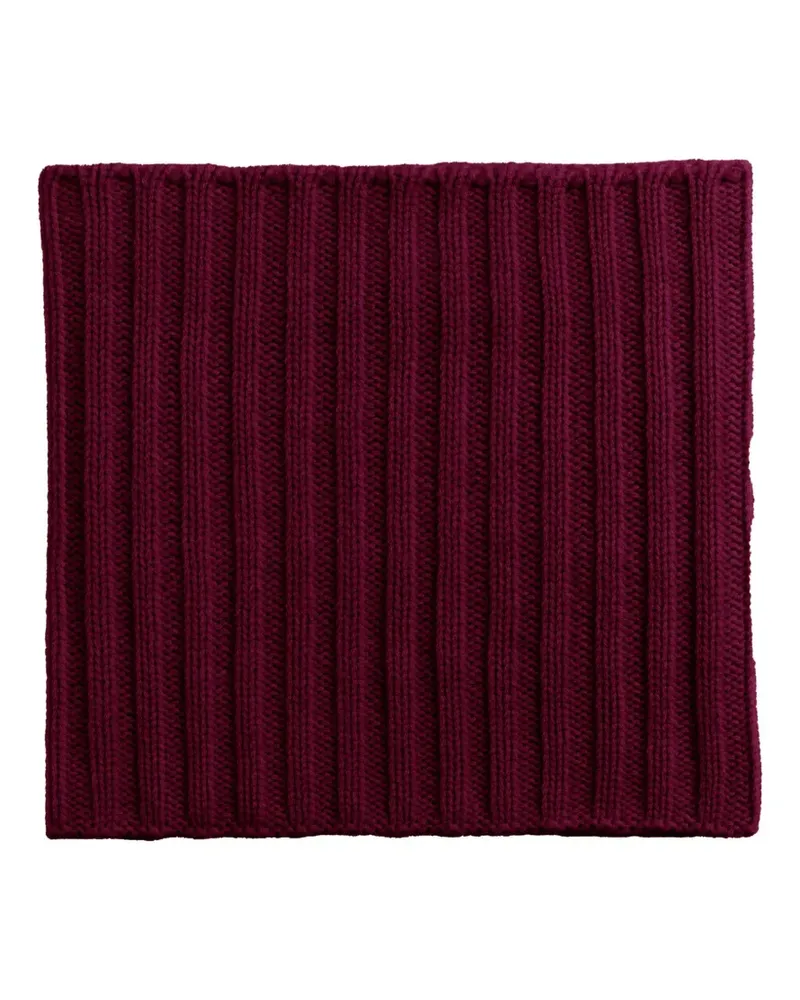 Chinti & Parker Gerippter Strickschal - CLARET RED Claret