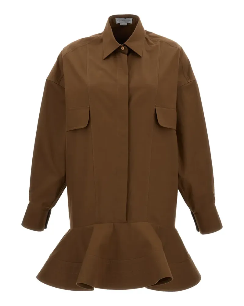 Stella McCartney ruffled-hem mini dress - Braun Braun