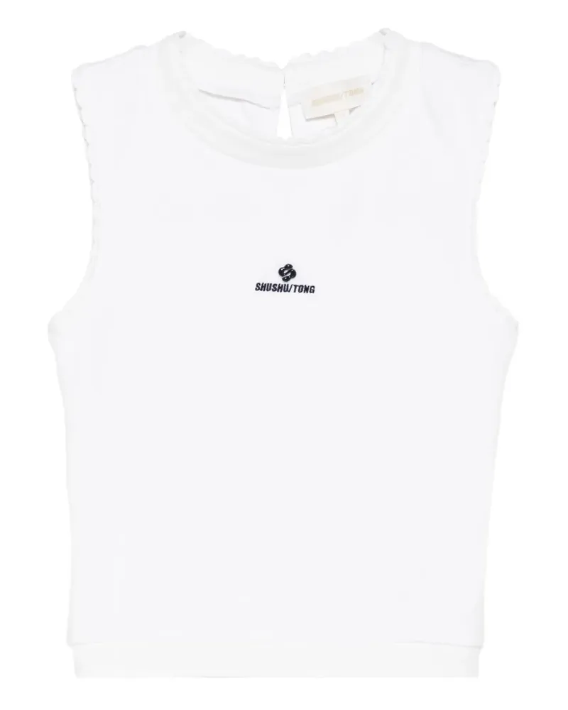 SHUSHU/TONG Top mit Logo - Weiß Weiß