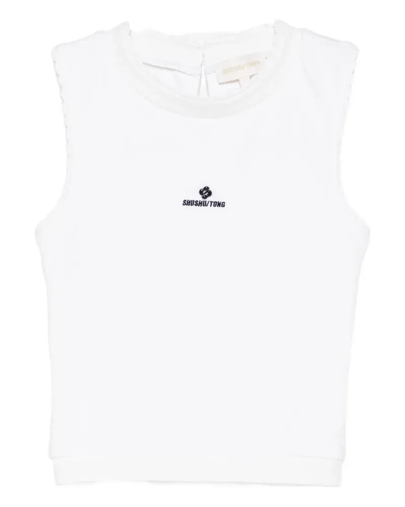SHUSHU/TONG logo-detail top - Weiß Weiß