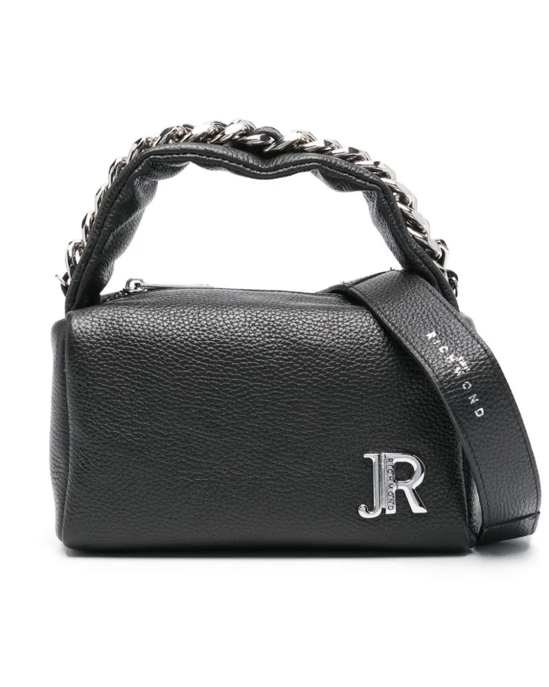 John Richmond Handtasche aus Leder - Schwarz Schwarz