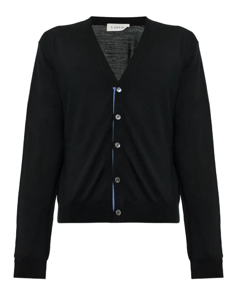 Lanvin Classic Cardigan aus Merinowolle - Schwarz Schwarz