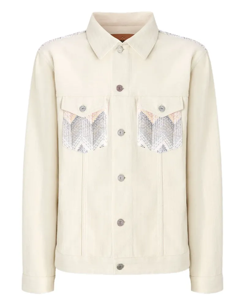 Missoni Jeansjacke mit Zickzackmuster - Nude Nude