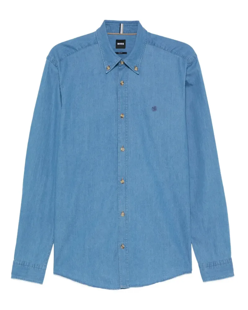 HUGO BOSS Hemd mit Logo - Blau Blau
