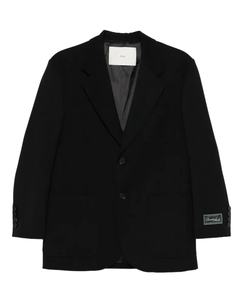 Dunst notched-lapel single-breasted blazer - Schwarz Schwarz
