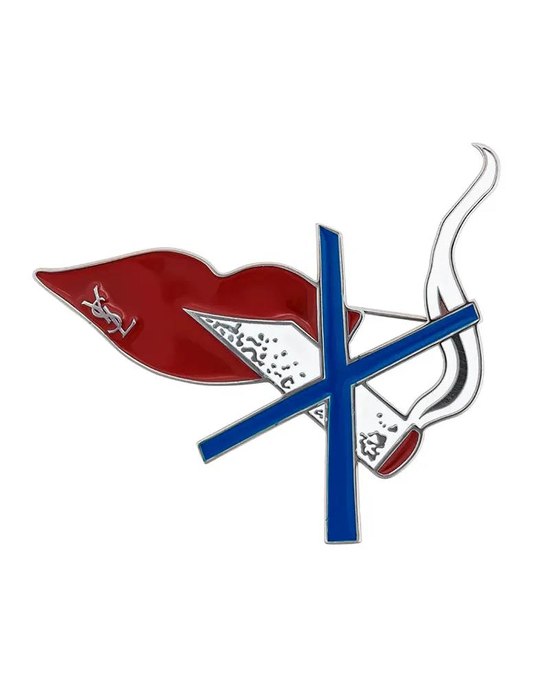 Saint Laurent Bouche' Anstecknadel - Mehrfarbig Mehrfarbig