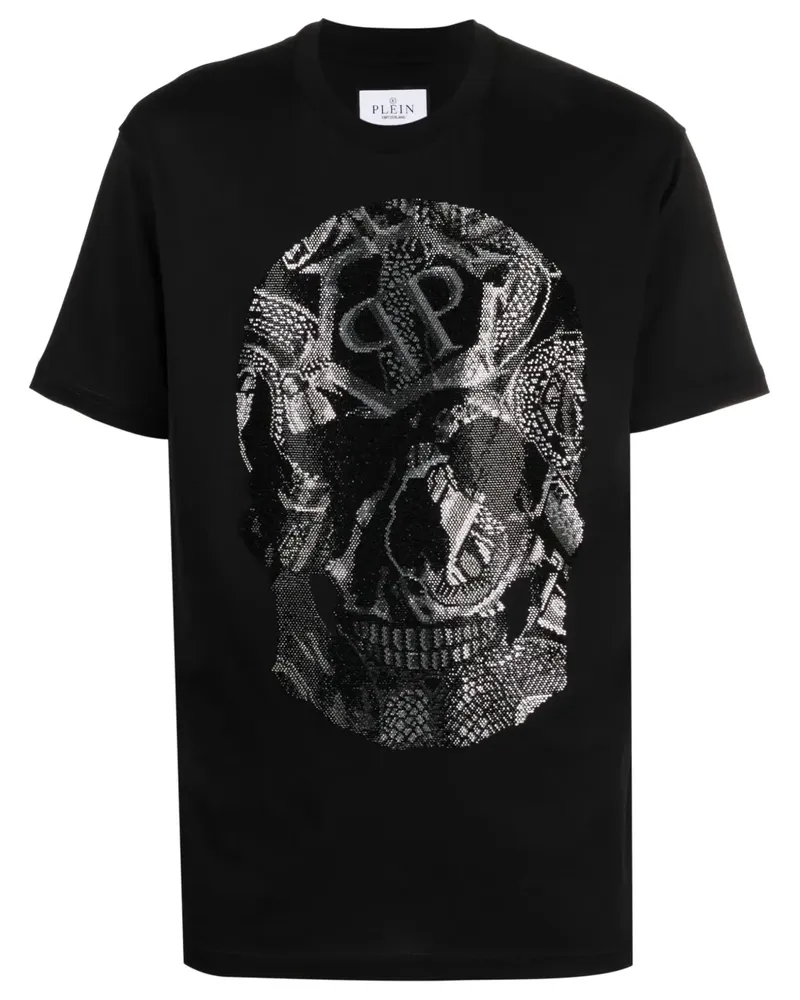 Philipp Plein T-Shirt mit Schlangen-Print - Schwarz Schwarz