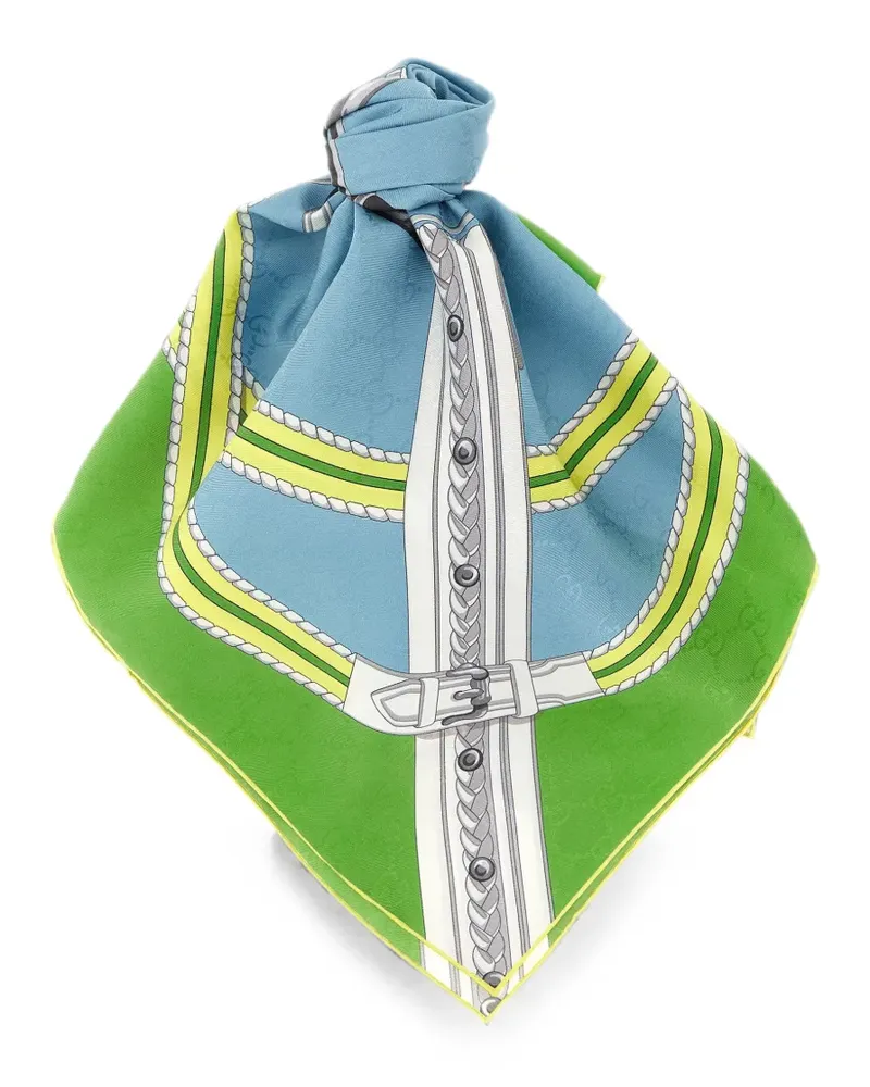 Gucci GG-jacquard silk scarf - Grün Grün