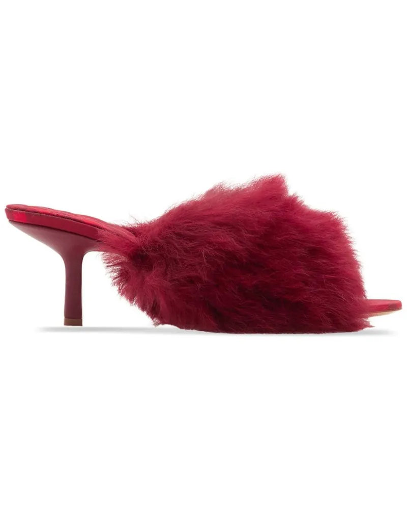 Burberry Jackie Sandalen mit Shearling 65mm - Rot Rot