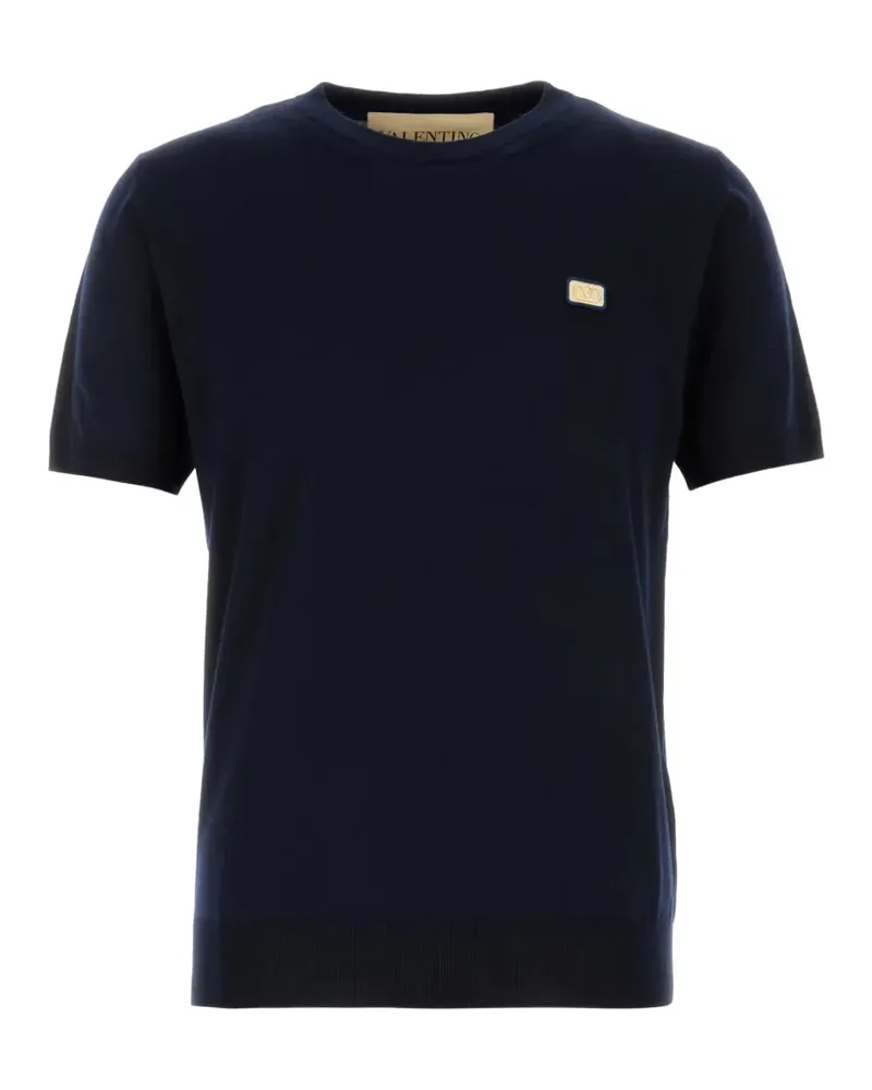 Valentino Garavani short-sleeved wool sweater - Blau Blau