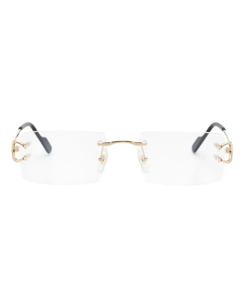 Cartier Rahmenlose Brille mit eckigen Gläsern - Gold Gold
