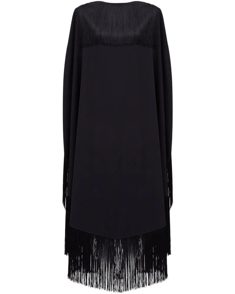 Maison Margiela Midikleid mit Gürtel und Fransen - Schwarz Schwarz