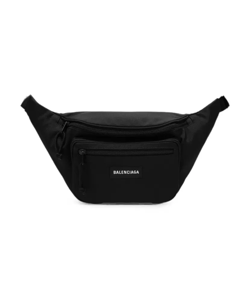 Balenciaga Gürteltasche mit Logo-Patch - Schwarz Schwarz