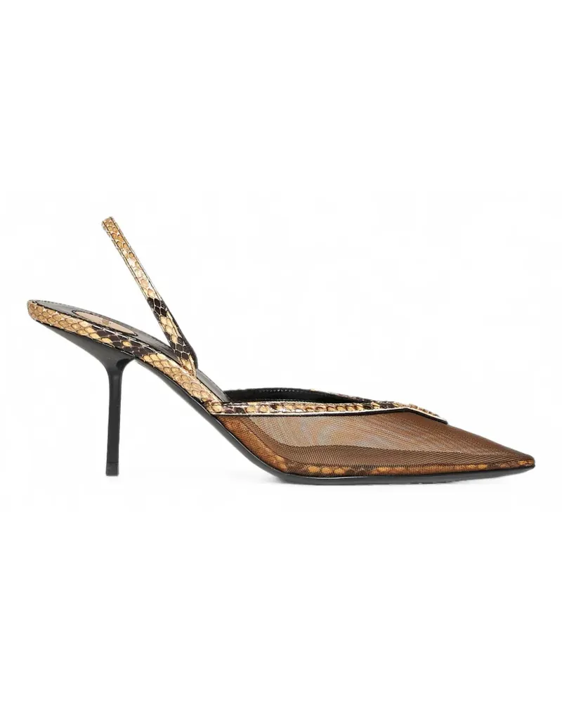 Saint Laurent Folie slingback pumps - Nude Nude