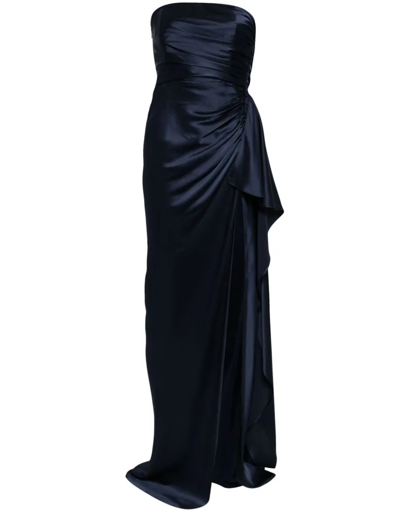 mason by michelle mason Gerafftes Abendkleid aus Seide - Blau Blau