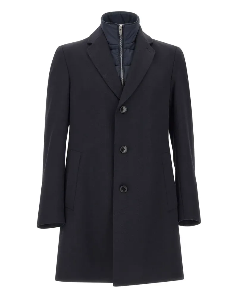 HUGO BOSS Einreihiger Mantel - Blau Blau
