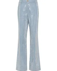 Ermanno Scervino Straight-Leg-Hose mit Strass Blau