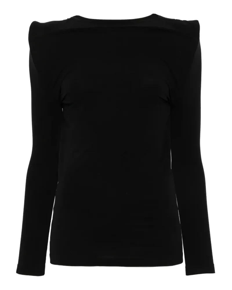 Junya Watanabe sculptural-shoulder long-sleeve T-shirt - Schwarz Schwarz