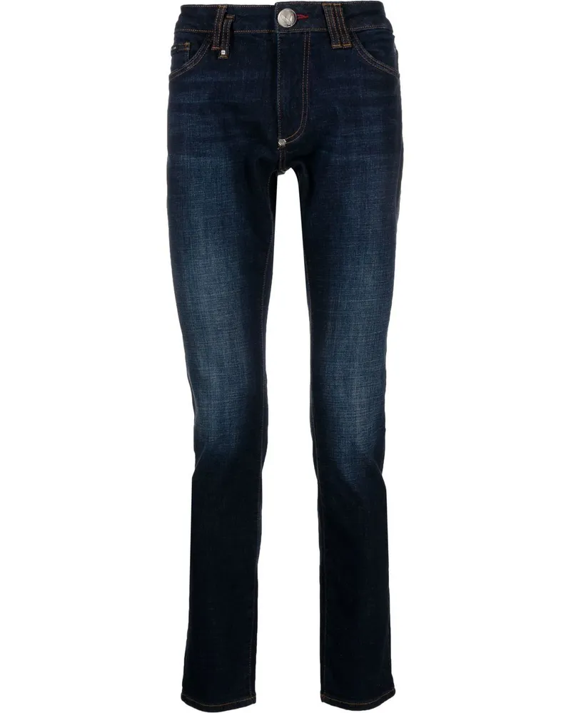 Philipp Plein Klassische Slim-Fit-Jeans - Blau Blau