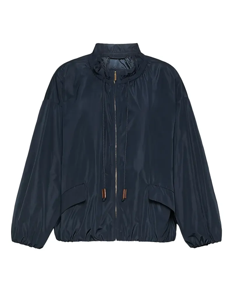 Max Mara Jacke mit elastischem Saum und Kordelzug - Blau Blau