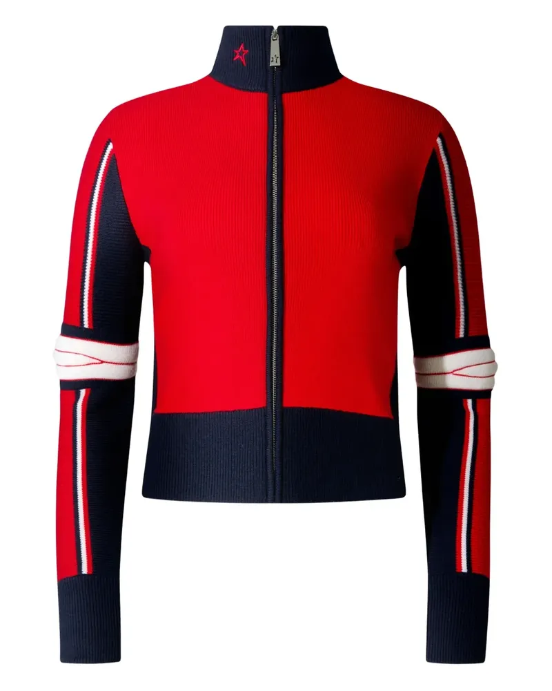 Perfect Moment Reißverschluss-Cardigan mit Sterndetail - Rot Rot