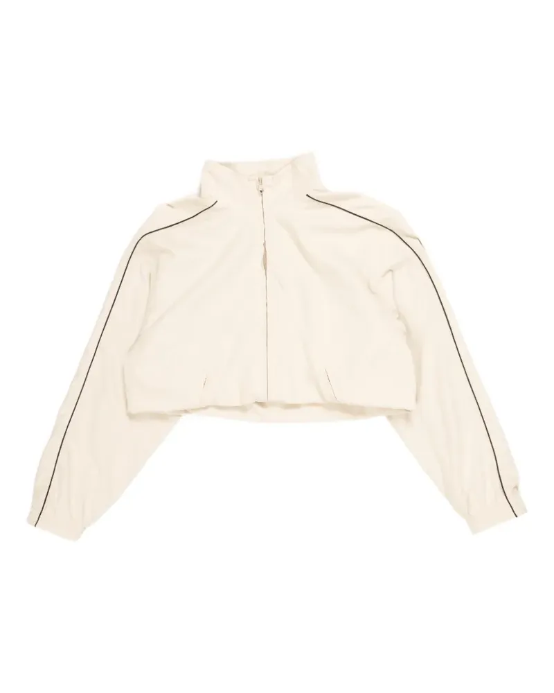 Balenciaga cropped zip-up jacket - Nude Nude