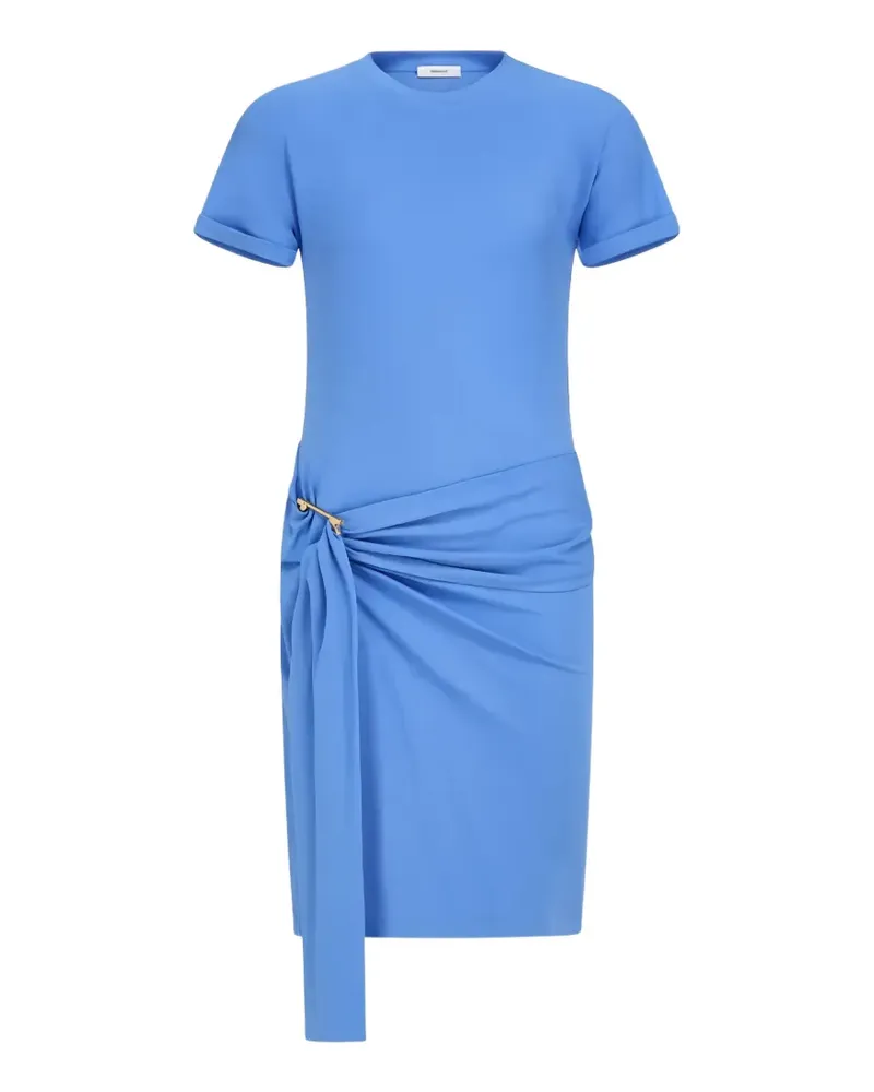 Ferragamo Drapiertes Minikleid mit Knoten - Blau Blau