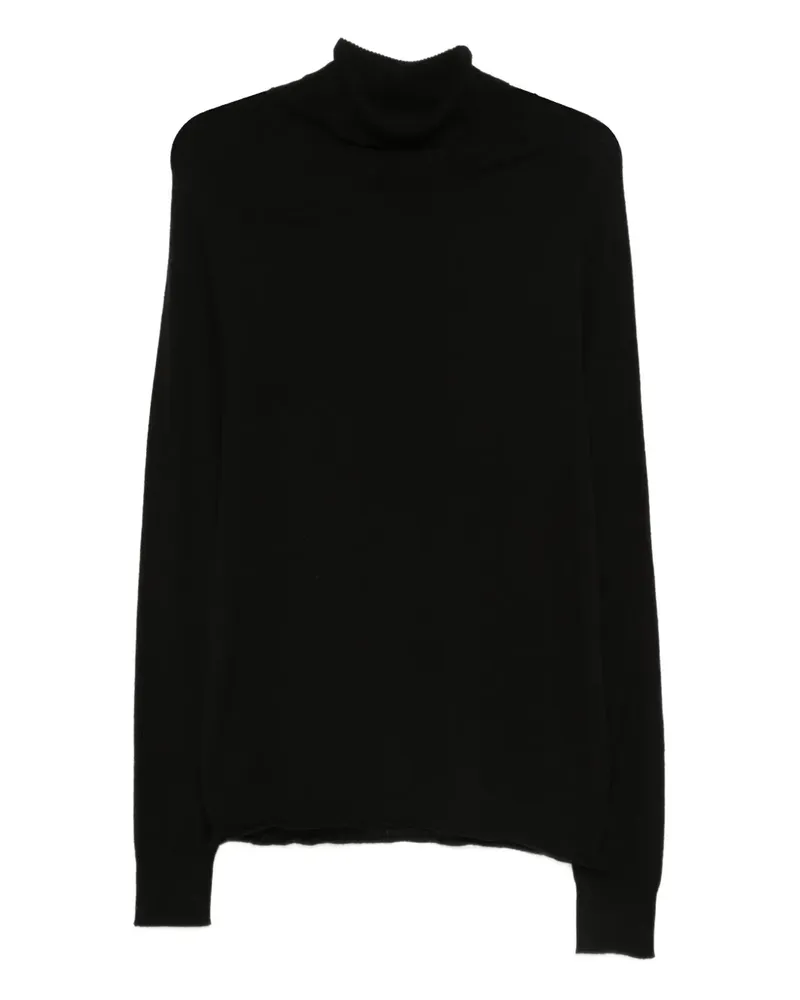 120% Lino Pullover mit Rollkragen - Schwarz Schwarz