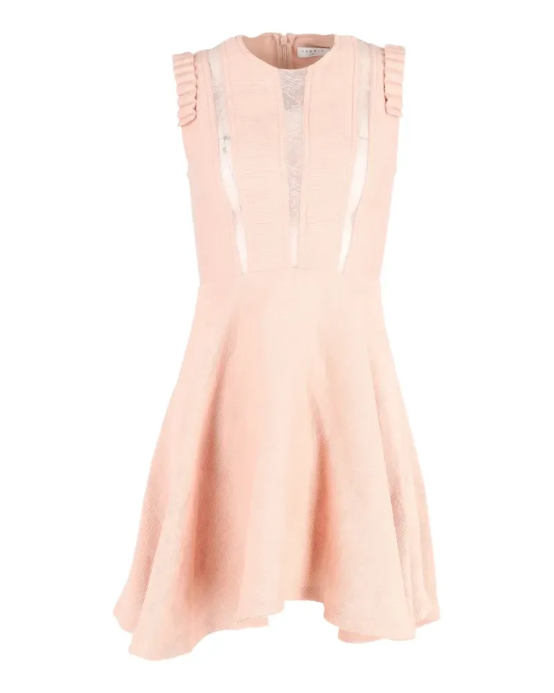 Sandro Enrika lace-insert mini dress - Rosa Rosa