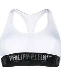 Philipp Plein Sport-BH mit Logo-Verzierung Weiß