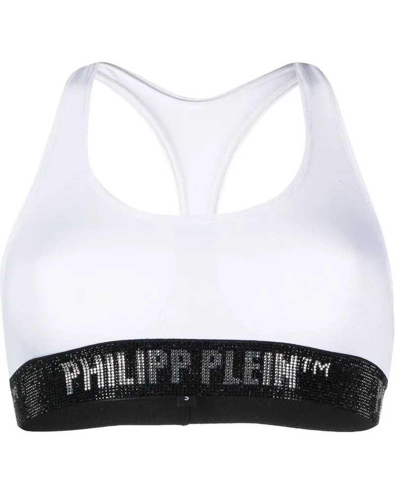 Philipp Plein Sport-BH mit Logo-Verzierung - Weiß Weiß