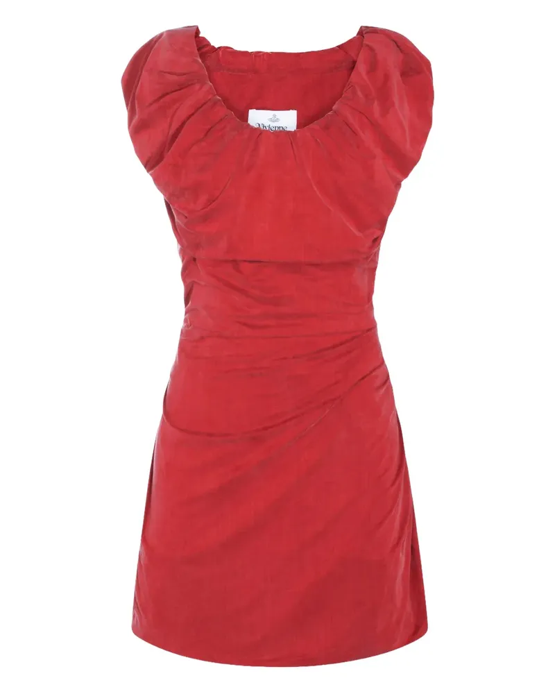 Vivienne Westwood Minikleid mit Raffungen - Rot Rot