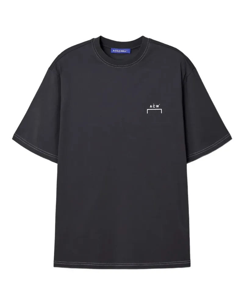 ACW* logo-print contrast-stitch T-shirt - Blau Blau