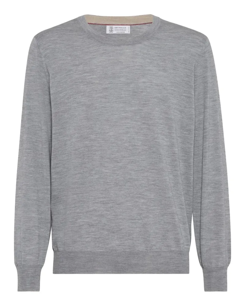 Brunello Cucinelli Pullover mit Ellenbogen-Patches - Grau Grau