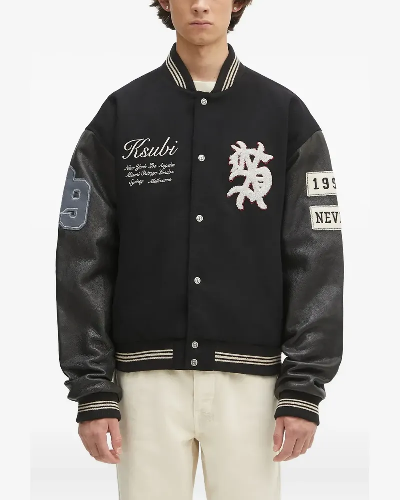 ksubi Bestickte Collegejacke - Schwarz Schwarz
