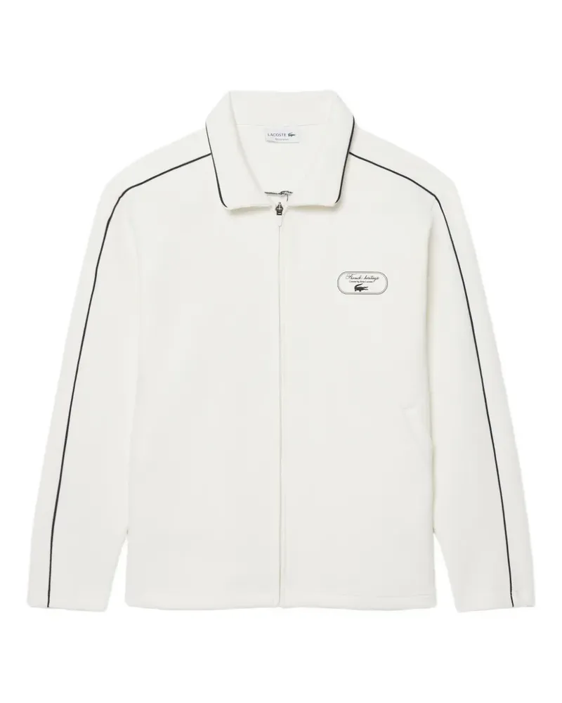 Lacoste Tennis Heritage zipped badge-accent sweatshirt - Nude Nude
