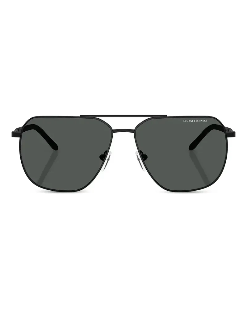 Armani Exchange Pilotenbrille mit Doppelsteg - Schwarz Schwarz