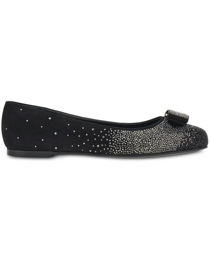 Ferragamo Ballerinas mit Vara-Schleife - Schwarz Schwarz