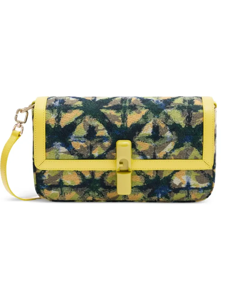 Furla S Iride floral-jacquard crossbody bag - Gelb Gelb