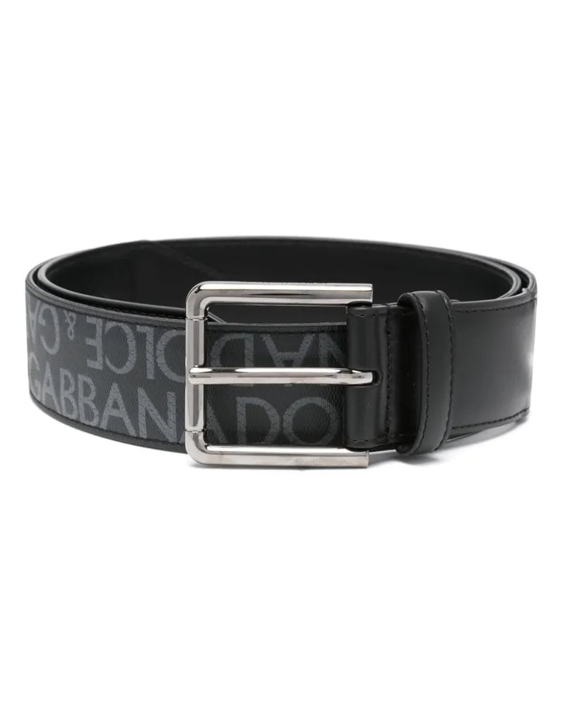 Dolce & Gabbana Gürtel mit Jacquard - Schwarz Schwarz