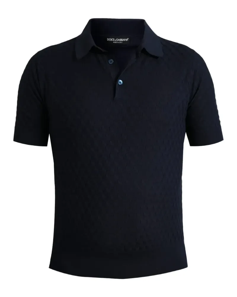 Dolce & Gabbana Poloshirt aus Seide - Blau Blau