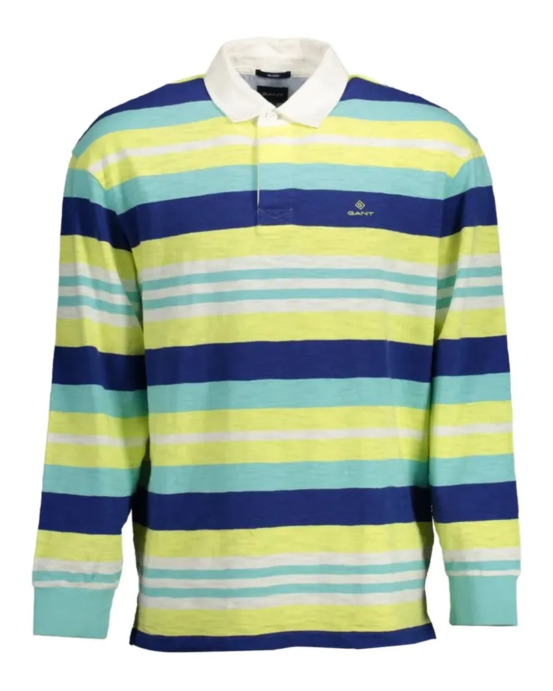 Gant striped cotton polo shirt - Blau Blau