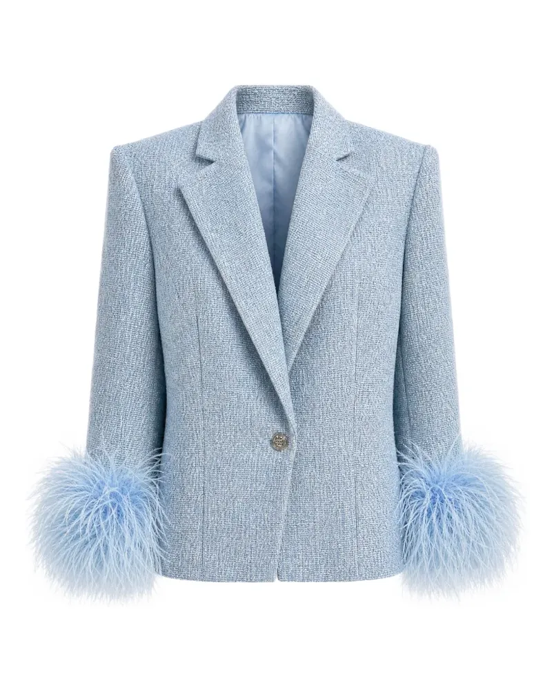 BRONX AND BANCO Tweed-Jacke mit Federbesatz - Blau Blau
