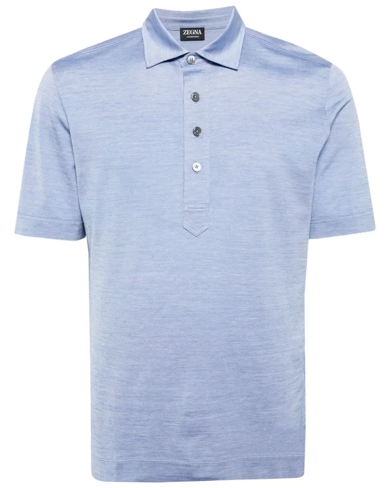 Ermenegildo Zegna Poloshirt aus Baumwollgemisch - Blau Blau