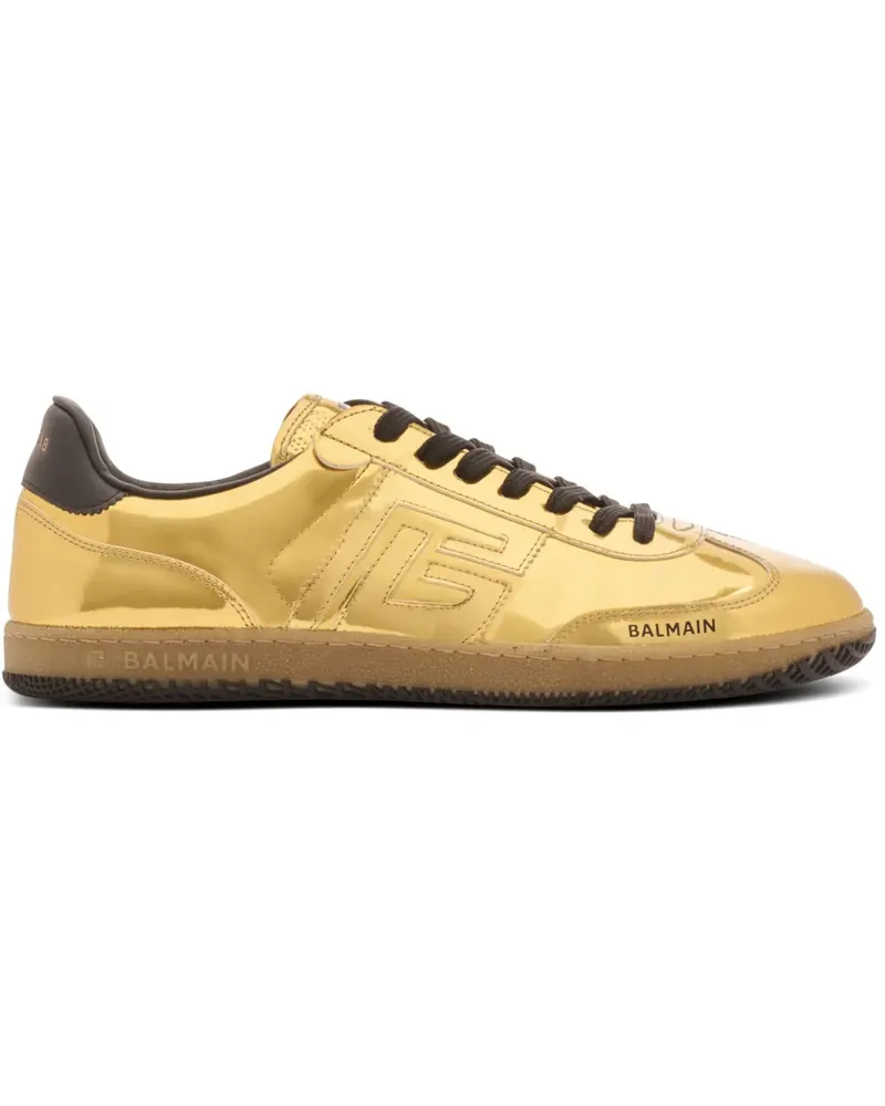 Balmain Verspiegelte Swan Sneakers - Gold Gold