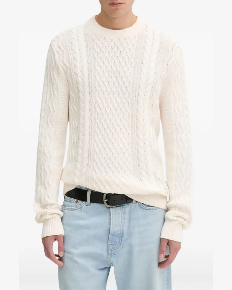 Tommy Hilfiger Pullover mit Zopfmuster - Nude Nude
