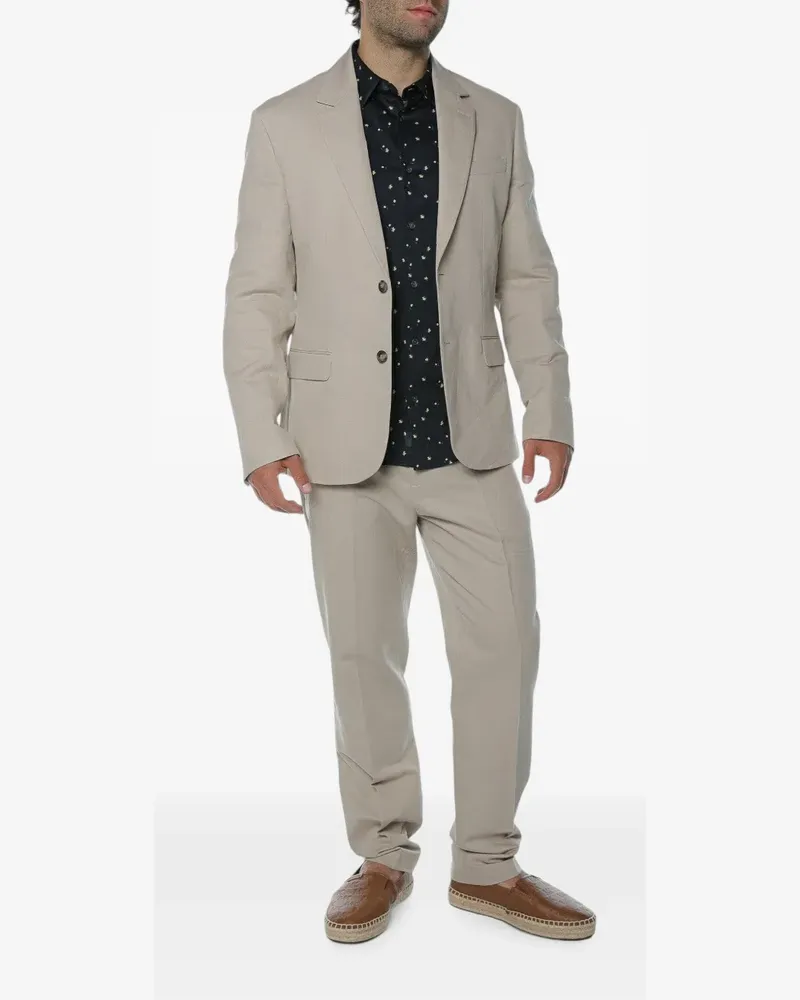 Trussardi single-breasted notched-lapels suit - Nude Nude