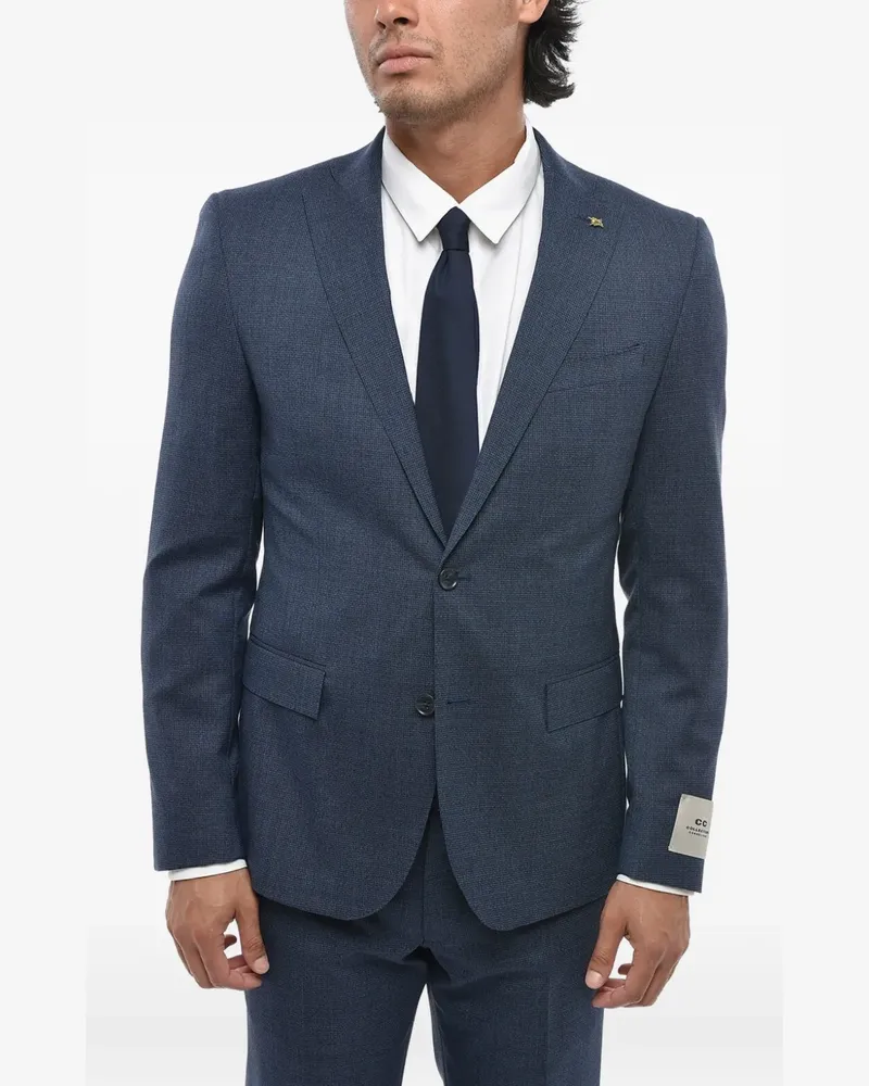 Corneliani single-breasted virgin wool suit - Blau Blau