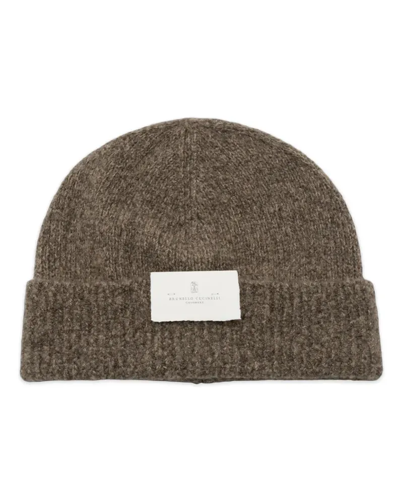 Brunello Cucinelli Gerippte Beanie - Braun Braun